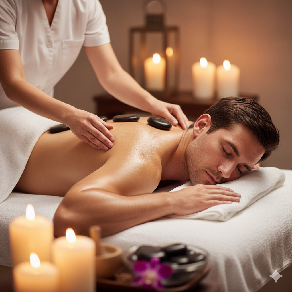 массаж алматы стоун